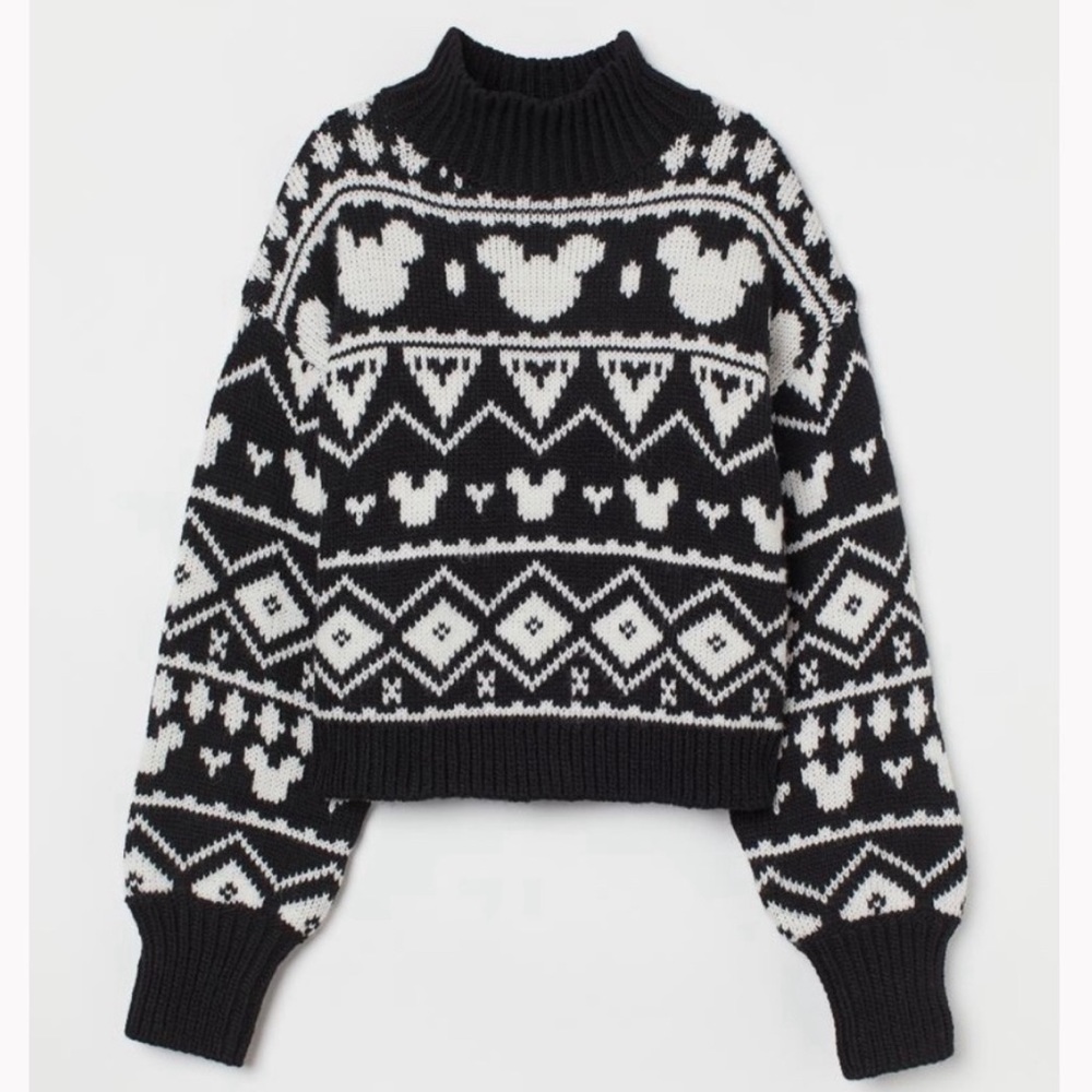 NWT H&M DISNEY MICKEY MOUSE MOCK NECK SWEATER
